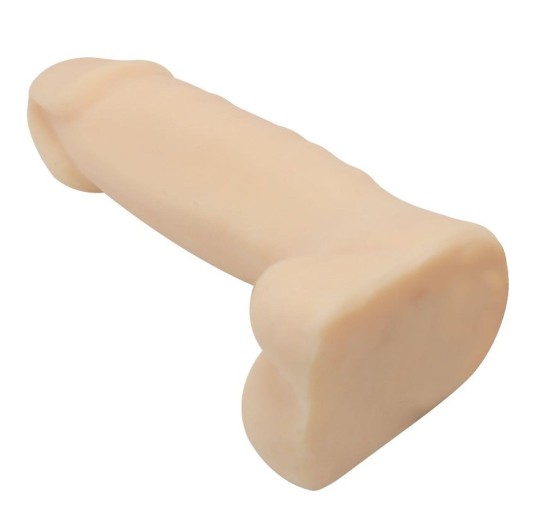 Naturalny penis z jądrami miękki elastyczny 18cm